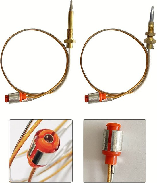Sabaf Thermoelement für Gasbrenner mit Kupferkopf und Überschraube - Bild 1