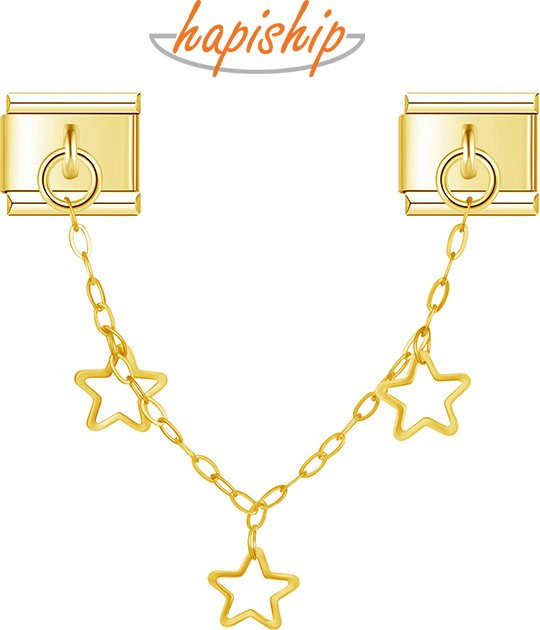 Hapiship Armband, Edelstahl, Gold, Damen, Herz Stern Charms - Bild 1