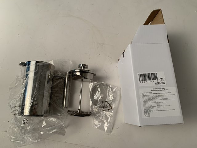 TOMTOP JMS French-Press-Kaffeemaschine in Silber, 350 ml - Bild 1