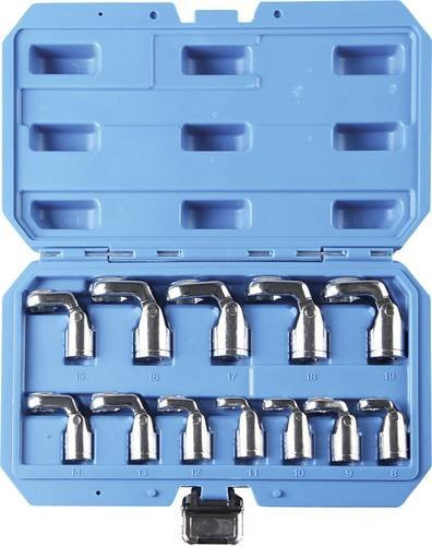 Kunzer 12-teiliges Ringschlüssel-Set Kombination in Silber, metrisch 8-19mm und 3/8 Zoll - Bild 1