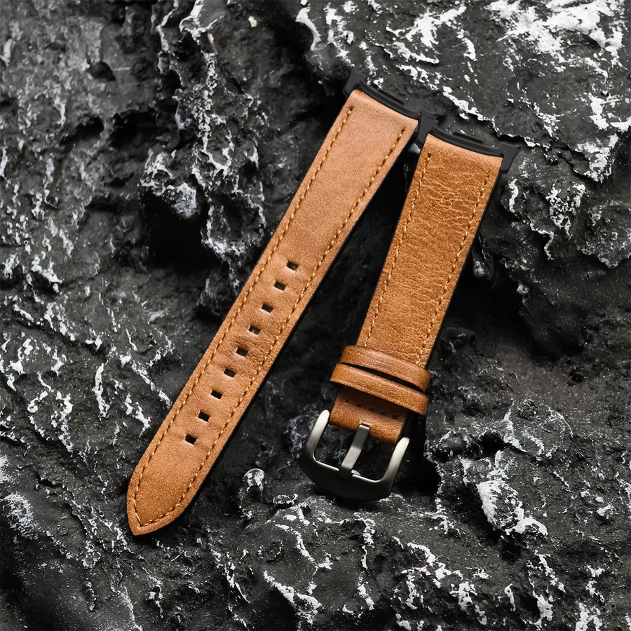 Geekthink Uhrenarmband Leder, braun, Samsung Galaxy Watch 8 Classic/Watch 7 Ultra/Galaxy Watch8 - Bild 2