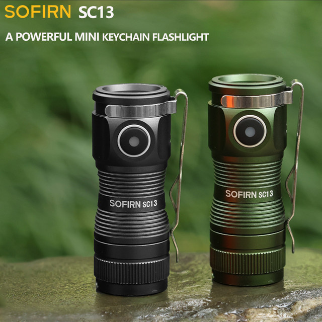 SOFIRN SC13 Taktische LED Taschenlampe mit 1300lm, Wiederaufladbar, 6000K Kaltweiß, Schwarz oder Grün - Bild 1