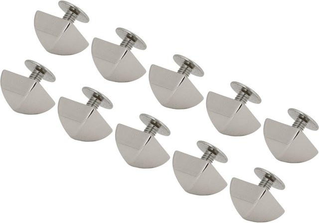 GoolRC 20 Stück quadratische Pyramidennieten aus Metall mit PH-Schrauben in Silber, Größe: 10 mm - Bild 1