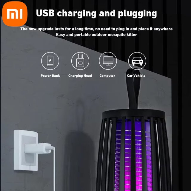 Xiaomi Home Elektrische Mückenfalle USB-aufladbare Insektenvernichter Lampe in Schwarz und Gelb - Bild 1