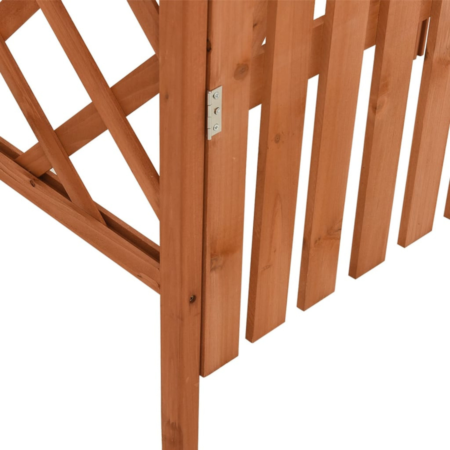 vidaXL Pergola mit Tor aus Tannenholz in Braun, B/T/H: 116 x 40 x 204 cm - Bild 2