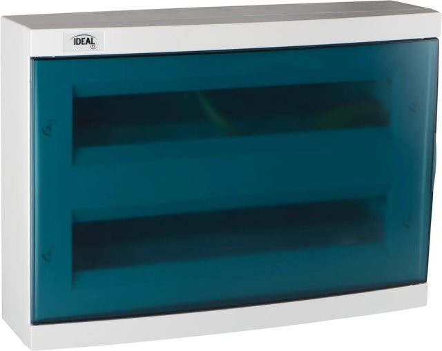 Kanlux Verteilerkasten Aufputz KDB-S36T aus ABS in Weiß und Blau mit 36 Modulen, B/H/T: 33,0 x 41,0 x 20,9 cm - Bild 1