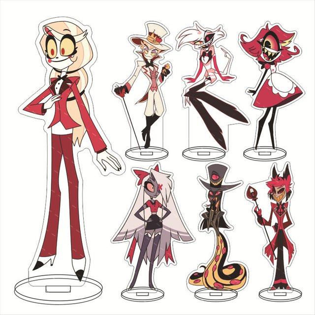 Bandai Hazbin Hotel Charlie Morningstar Vaggie Alastor, Acryl-Figur Ständerfigur, 16cm - Bild 1