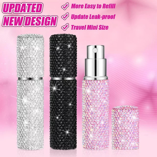 BOLUOYIN Parfüm Spray Flasche, 10 ml, Kristall Glitter, Reisebehälter - Bild 1