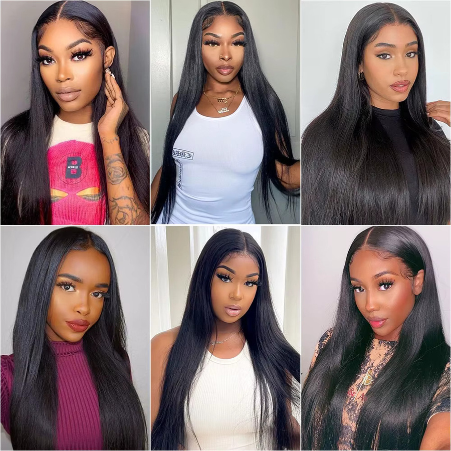 Brasilianische Gerade Haar Bundles Remy Menschenhaar Extensions, Schwarz, Damen - Bild 5