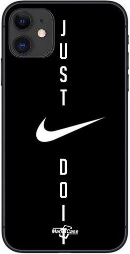 Nike Handyhülle aus Silikon für iPhone 12 in Schwarz mit Just Do It Design - Bild 1