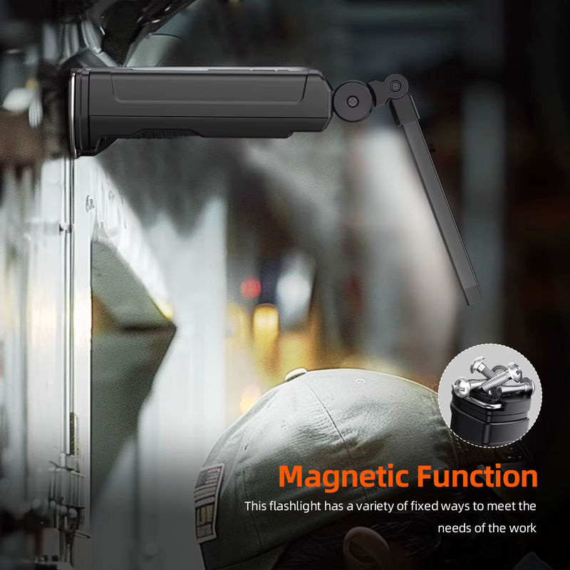 SUPERFIRE G16-S COB LED-Arbeitsleuchte in Schwarz, magnetische Taschenlampe und zusammenklappbare Laterne mit USB-Ladefunktion und Haken - Bild 6