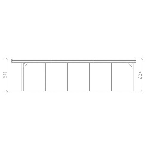 SKANHOLZ Carport Friesland braun, B/T: 314 x 860 cm, Firsthöhe: 241 cm, imprägniert - Bild 3