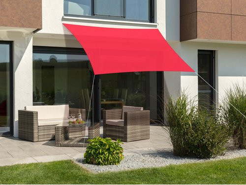 Schneider Schirme Sonnensegel Lanzarote Rot, rechteckig, Polyester, B/T: 300 x 250 cm - Bild 1
