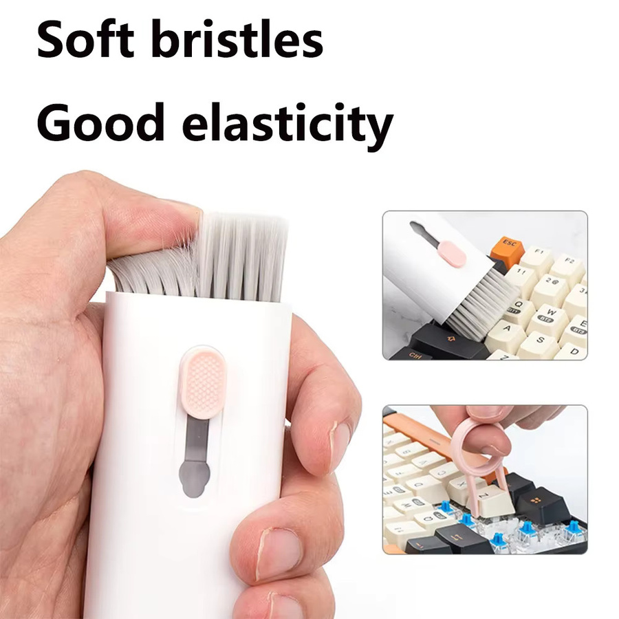 7-in-1 Tastatur-Reinigungsset in Weiß für Laptop, Tastatur und AirPods mit Tastenkappen-Abzieher - Bild 3