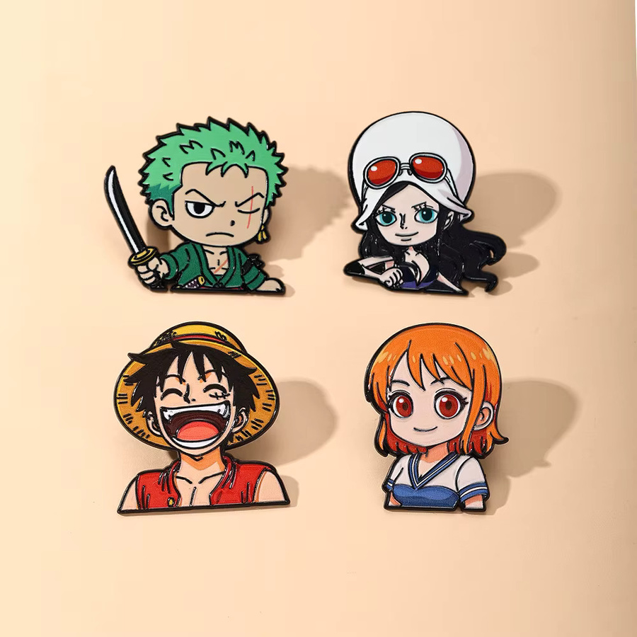 Bandai Anstecknadeln One Piece Charakter Emaille-Pin-Set, Damen, Bunt - Bild 3