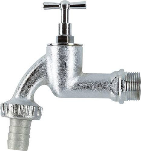 Gardena Garten-Wasserhahn mit 3/4 Zoll Schlauchanschluss aus verchromtem Messing in Silber - Bild 1