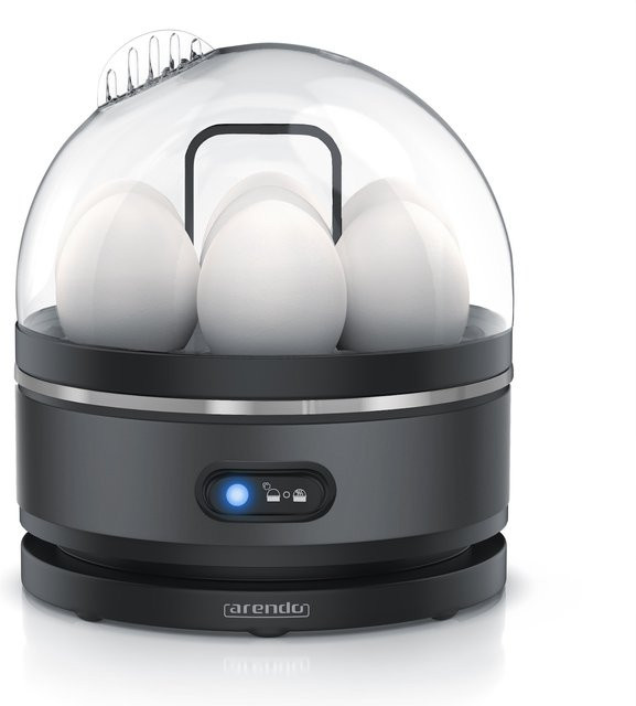 Arendo Eierkocher aus Edelstahl in Cool Grey mit 400 Watt, für bis zu 7 Eier, mit Warmhaltefunktion und Signalton - Bild 1