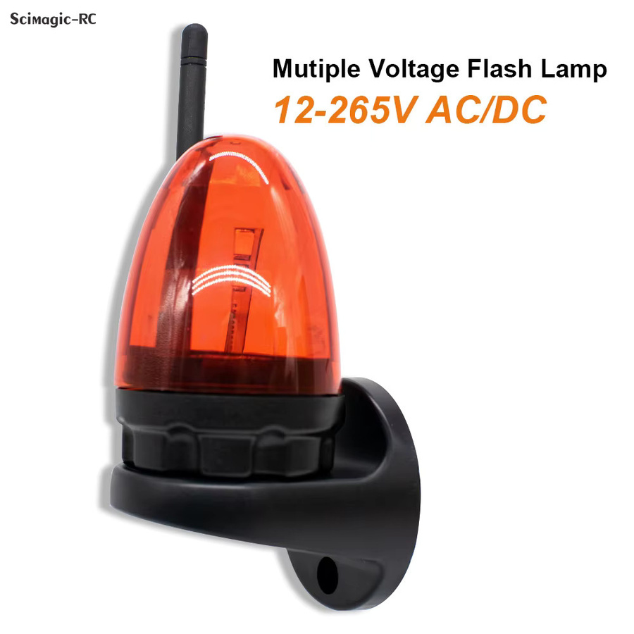 Universal LED Signal-Alarmleuchte mit Wandhalterung, gelb, 12V 24V AC/DC 220V AC - Bild 2