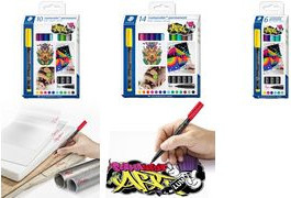 Staedtler Folienstift 317 C14 Permanent Marker in Rot mit feiner Spitze - Bild 1