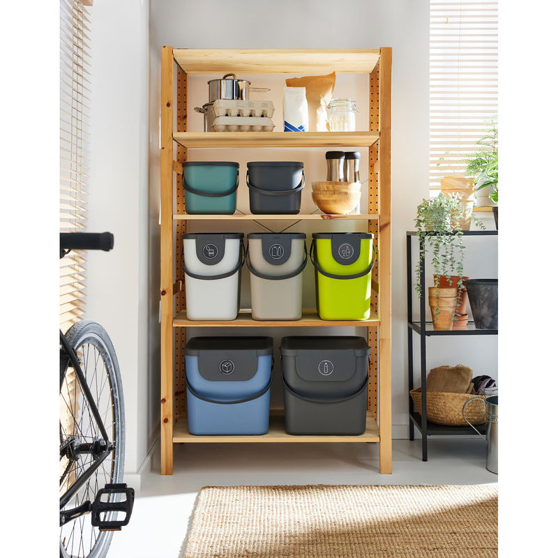 Rotho Abfalleimer Albula Blau mit Flip-Deckel 25 l B/H/T: 23,5 x 34 x 40 cm - Bild 4
