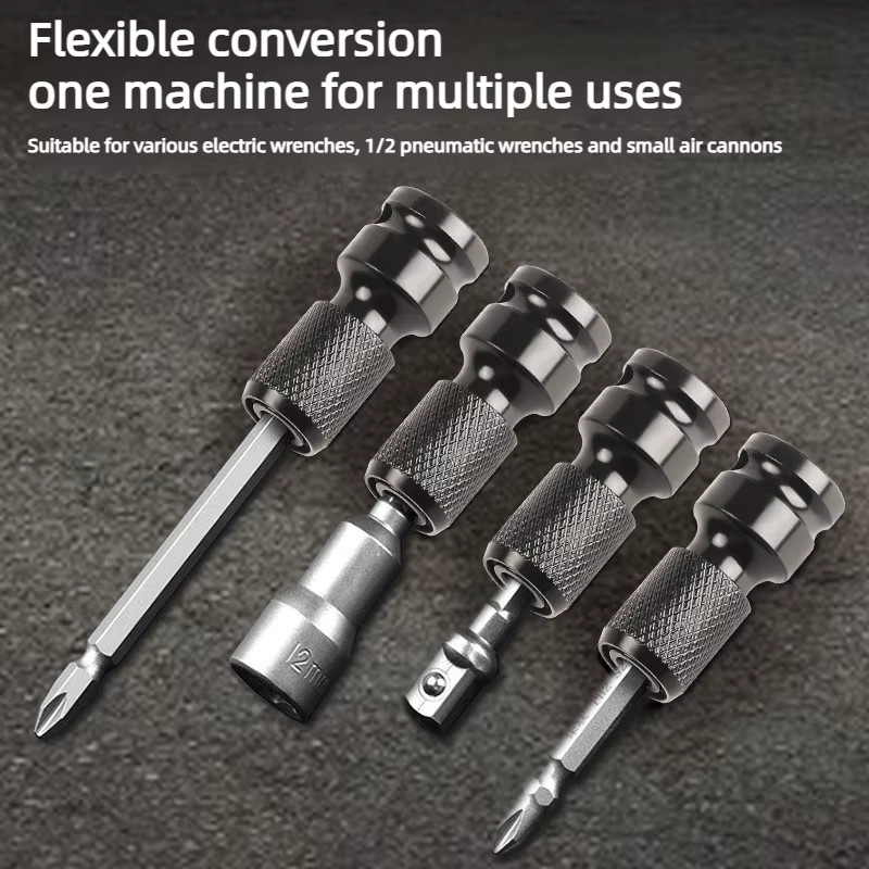 DUTRIEUX Adapter-Set 1/2 Zoll Vierkantantrieb auf 1/4 Zoll Sechskantkonverter mit O-Ringen und Stiften für DIY-Metallprojekte - Bild 3