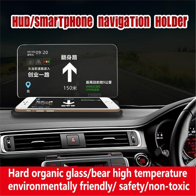 MAIMEIMI Head Up Display Halterung für Auto, 6 Zoll Universal Smartphone Navigation Halterung, Schwarz, faltbar - Bild 1