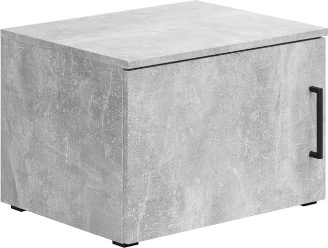 Mömax Aufsatzschrank Multistauraum in Betonoptik, Grau/Schwarz, B: 40 cm, H: 50 cm, T: 40 cm - Bild 1