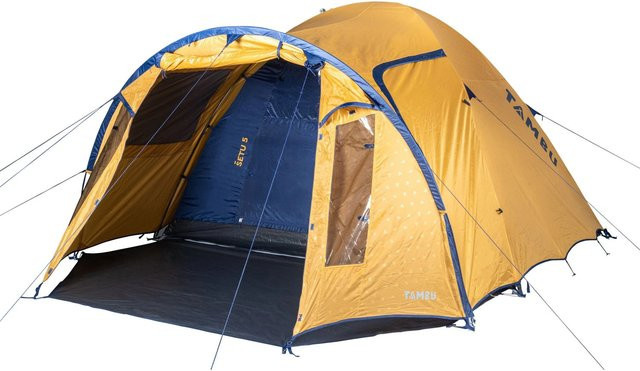 TAMBU Kuppelzelt SETU 5 für 5 Personen in Gelb mit 3.000 mm Wassersäule, B/T/H: 390 x 310 x 200 cm - Bild 1