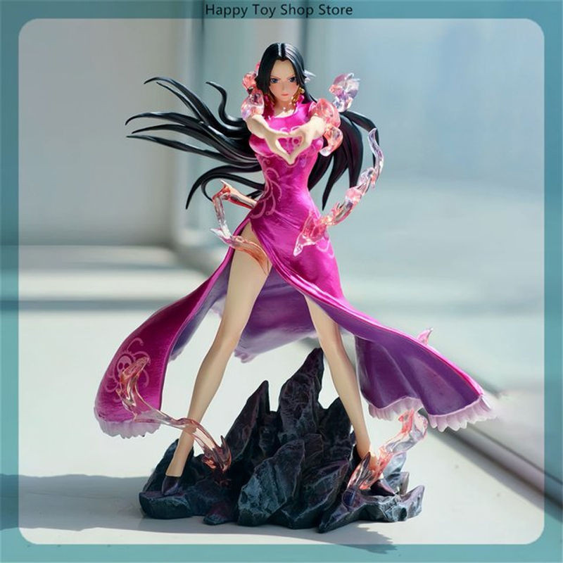 Bandai One Piece Boa Hancock Fingerherz Anime Figur Modellstatue in Rosa, Höhe: 24 cm - Bild 1