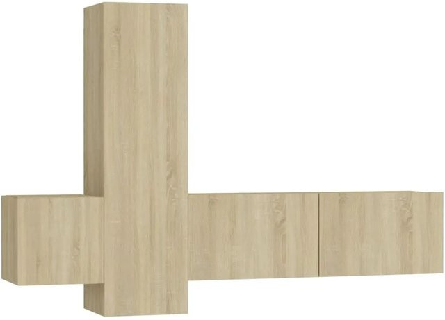 vidaXL 3-tlg. TV-Schrank-Set Sonoma-Eiche aus Holzwerkstoff für dein Wohnzimmer - Bild 1