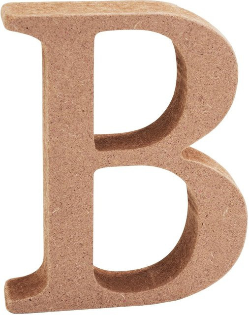 VBS MDF-Holz Buchstabe B in Braun - Bild 1