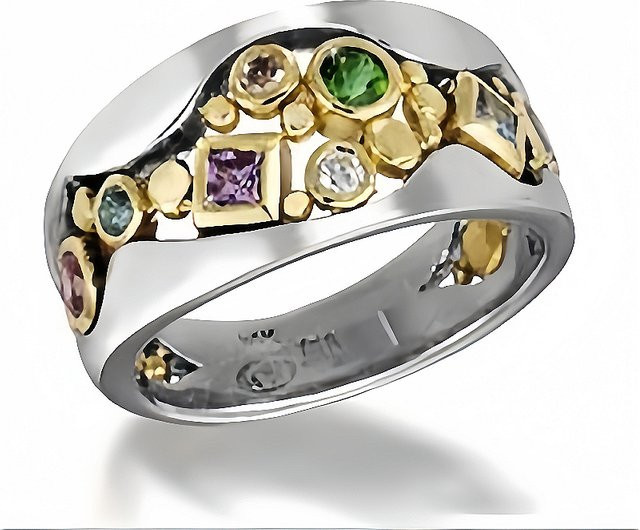 Ring, synthetischer Zirkonia, Damen, Vintage-Design - Bild 1