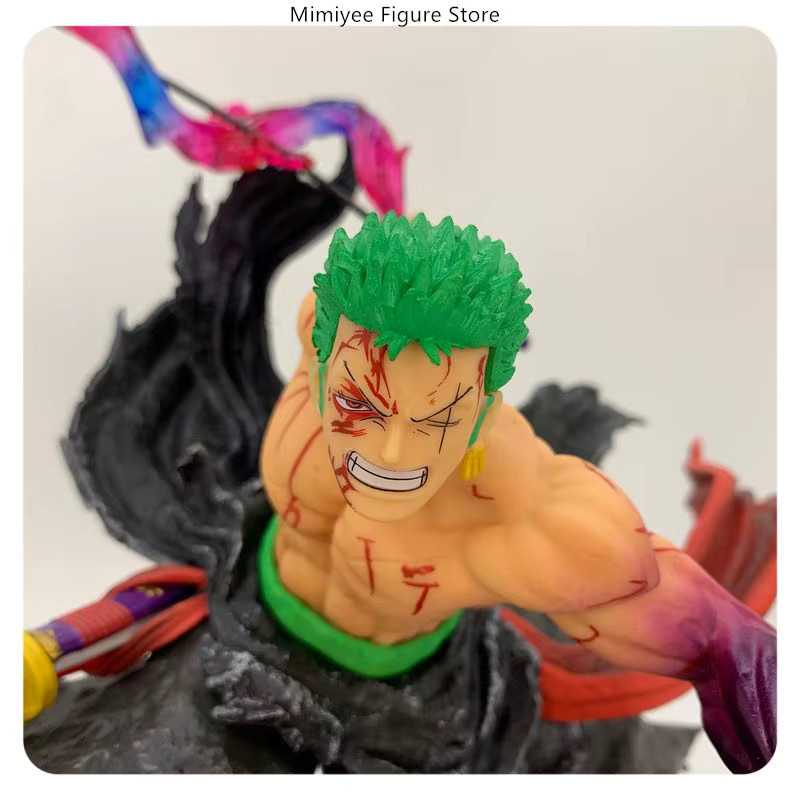 Bandai One Piece Roronoa Zoro Doppelköpfige Anime-Figur Modellstatue, 34cm - Bild 4