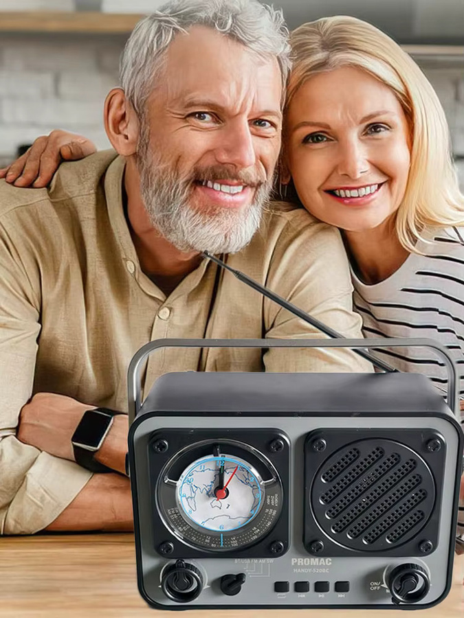 JINSERTA Tragbares Vintage Retro-Radio mit Bluetooth, FM/AM/SW und USB-Unterstützung - Bild 4