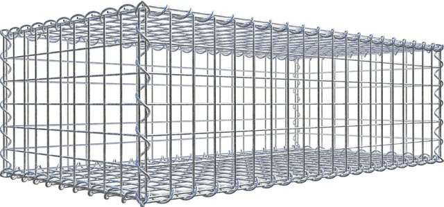 Gabiona Spiralgabione aus Stahl in Silbergrau, B/T/H: 100 x 30 x 50 cm - Bild 1