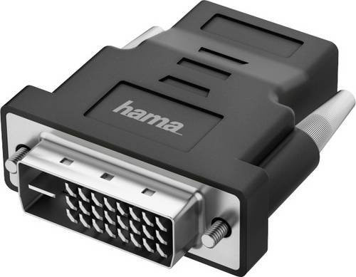 Hama Video-Adapter DVI-Stecker auf HDMI-Buchse in Schwarz mit Ultra-HD 4K Unterstützung - Bild 1