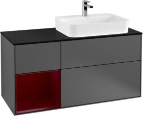 V&B Waschtischunterschrank Finion in Anthrazit, Breite: 120 cm, Tiefe: 50,1 cm, Höhe: 50,1 cm - Bild 1