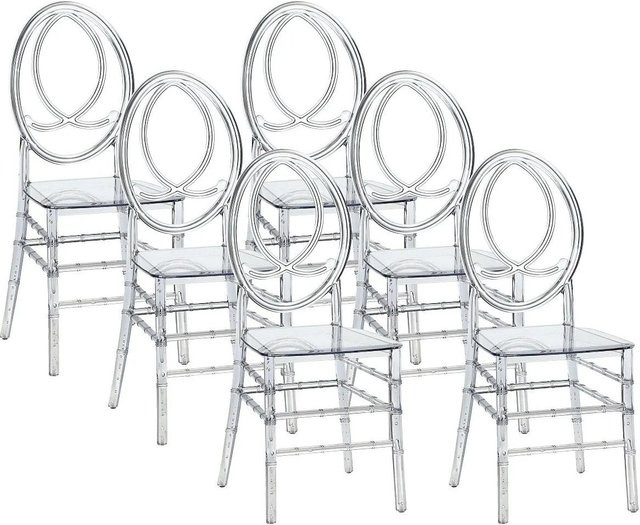 Vente-unique Stuhl Amaline aus massivem Polycarbonat in Transparent mit glänzendem Finish, Breite: 38,5 cm - Bild 1