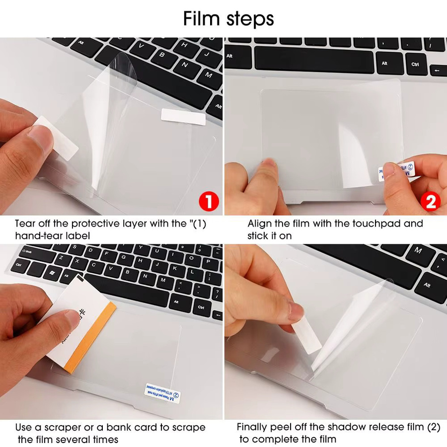 Transparente Laptop-Touchpad-Schutzfolie für Apple MacBook Air und Pro 13, 14, 15, 16 Zoll sowie Touch Bar, kratzfest - Bild 5