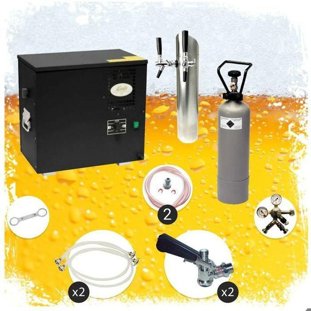 Bierkühler UTWK AS-40 mit 2 Auslässen für Nasskühlung in Schwarz - Bild 1
