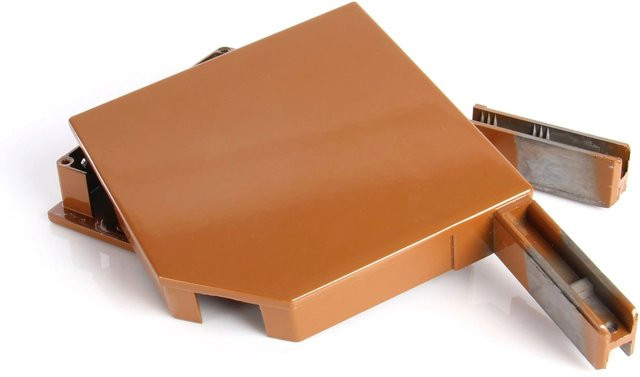 Avosdim Alu Blendkappen 45 Grad in Golden Oak, Farbe Gold/Braun, Durchmesser: 150 mm - Bild 1