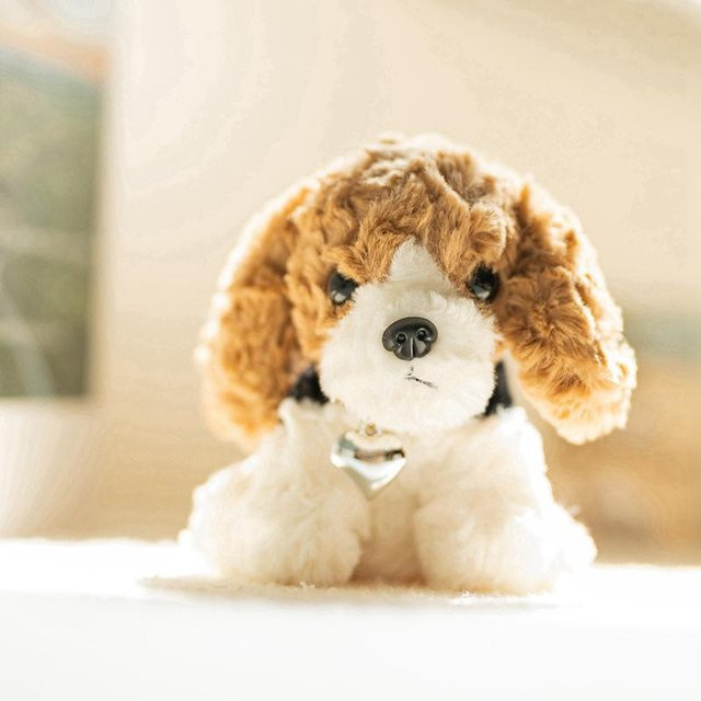 Yiran toy Mini Haustier Hund Plüschtier, Wolfshund Schnauzer Shiba Inu Beagle, 13cm - Bild 1