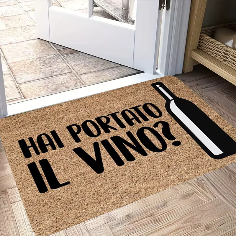 VIKAMA Outdoor-Fußmatte im italienischen Stil, wetterfeste Willkommensmatte für den Eingangsbereich, braun, B/T: 60 x 40 cm - Bild 2