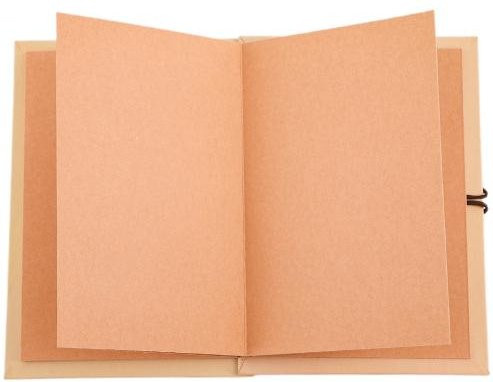 Akkordeon-Fotoalbum von Indra aus dehnbarem Kraftpapier, faltbares DIY-Souvenirbuch in Dunkelgelb und Braun - Bild 1