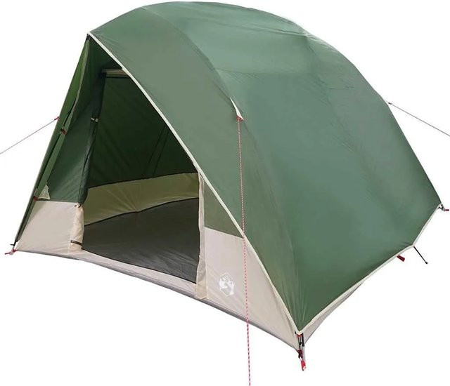 vidaXL Campingzelt mit Dach und Speicher in Grün, B/T/H: 320 x 275 x 190 cm - Bild 1