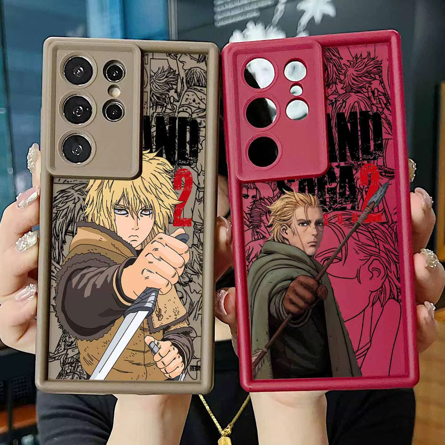 VINLAND SAGA Anime Handyhülle für Samsung Galaxy S26 S25 S24 S23 S22 S21 S20 FE Ultra Plus mit Augen-Design und Silikon-Lanyard - Bild 1