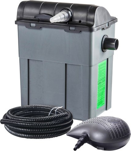 Heissner Durchlauffilter-Set FPU 10100 mit UVC-Klärer für Teiche bis 10.000 Liter in Grau - Bild 2