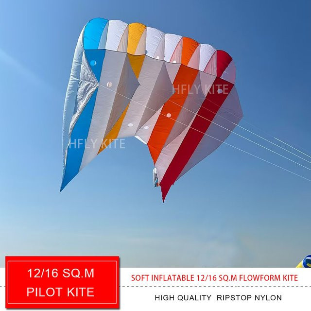HFLY Pilotendrachen für Erwachsene, bunte Flowform-Lifterdrachen, weich, aufblasbar, groß, 12 m2 - Bild 1