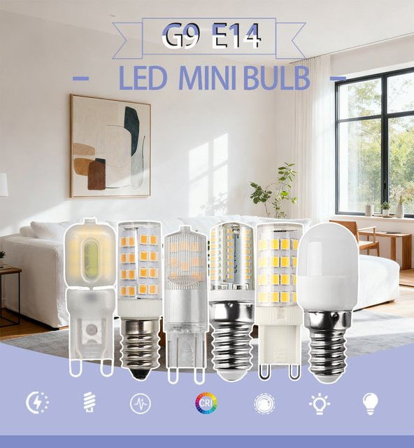 2 Stück G9 LED-Maisbirnen SMD 2835, 2,5 W, Cool White, Ersatz für 30 W Halogenlampen - Bild 1