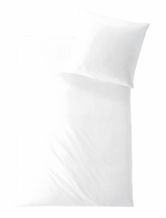 Hefel Classic Uni Mako-Satin Bettwäsche aus Lyocell mit Reißverschluss, B/H: 155 x 220 cm - Bild 1